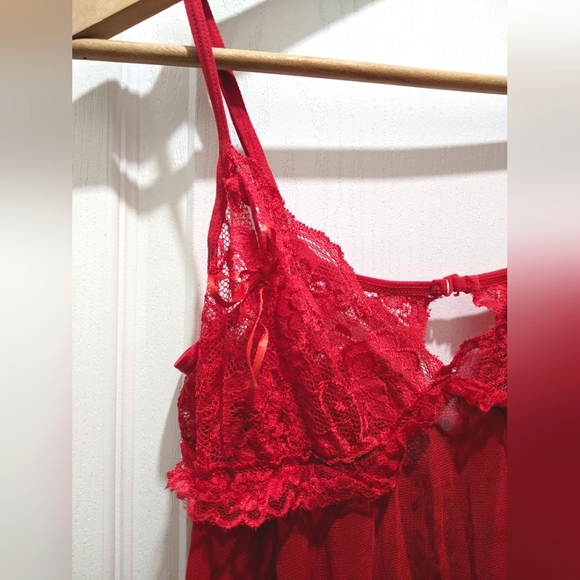 2/$45 Lingerie Lace and Netting Slip Dress - Picture 3 of 8
